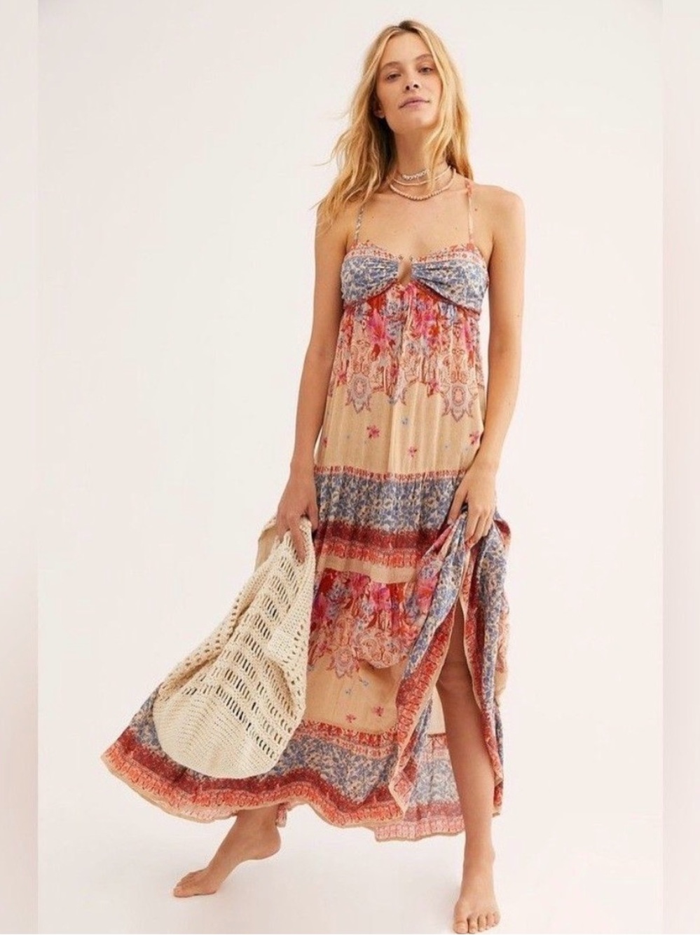 Free People Intimately Give A Little Strappy Floral Maxi Dress